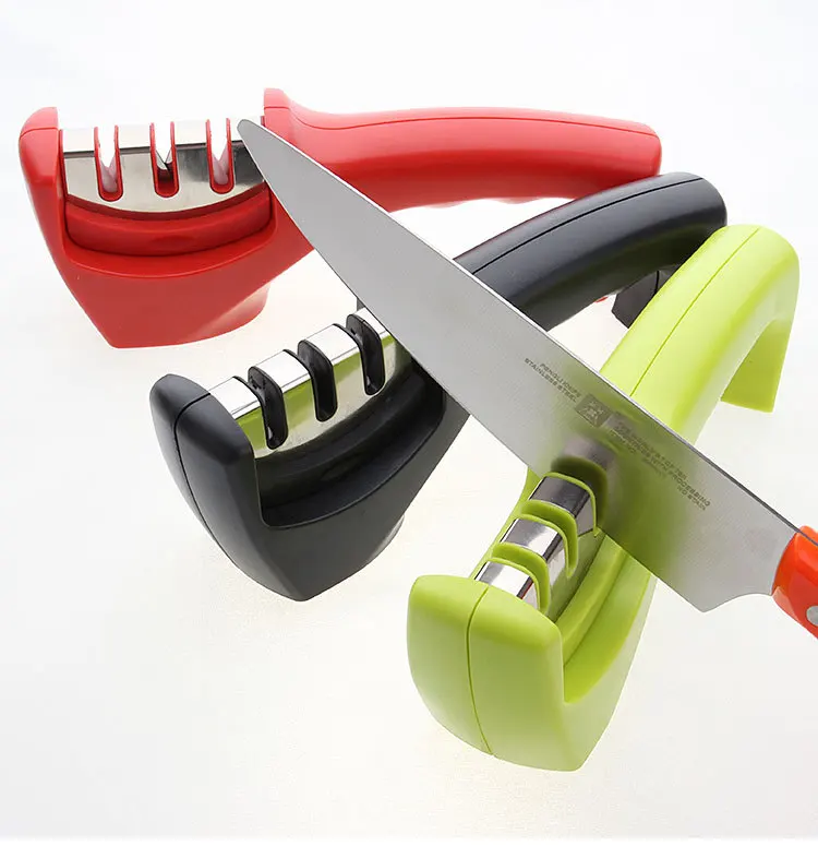 6104 Household Kitchen Knife Manual Three Fast Sharpener Tungsten Steel Diamond Ceramic Sharpening Stone Knife Sharpening Tool