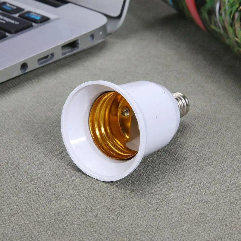 

1pc Fireproof Plastic E14 to E27 Socket Adapter Conversion Lamp Holder Light Bulb Adapter Converter Socket Led Light Base Light