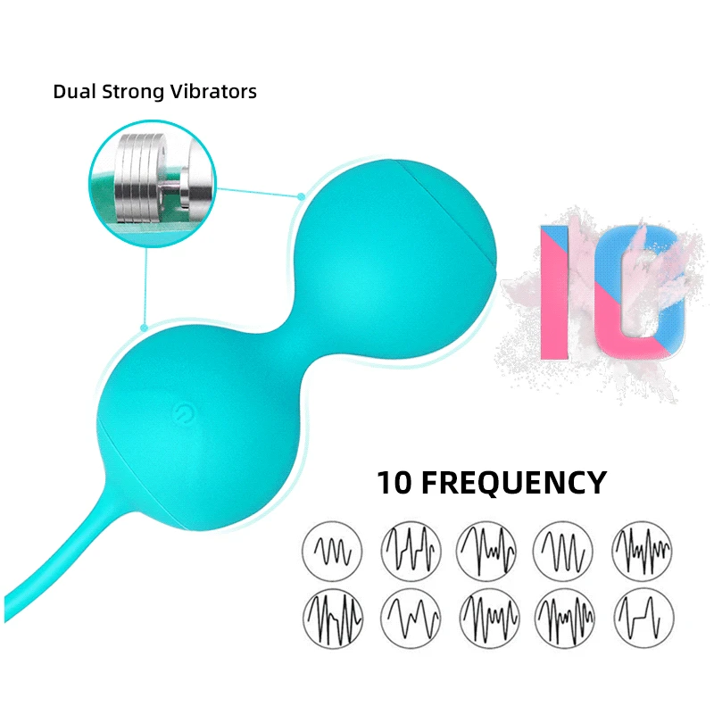 Vaginal Exercise Kegel Balls 10 Speed Vibrating Eggs & Facial Cleansing Brush Wireless Control Vibrator Adult Sex Toys for Women 3