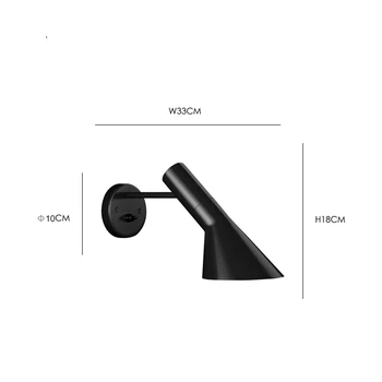 

Nordic Designers Iron AJ LED Wall Lamp LED Wall Light Living Room Bedroom Bedside Lamp Indoor Lighting Kitchen wall sconce light