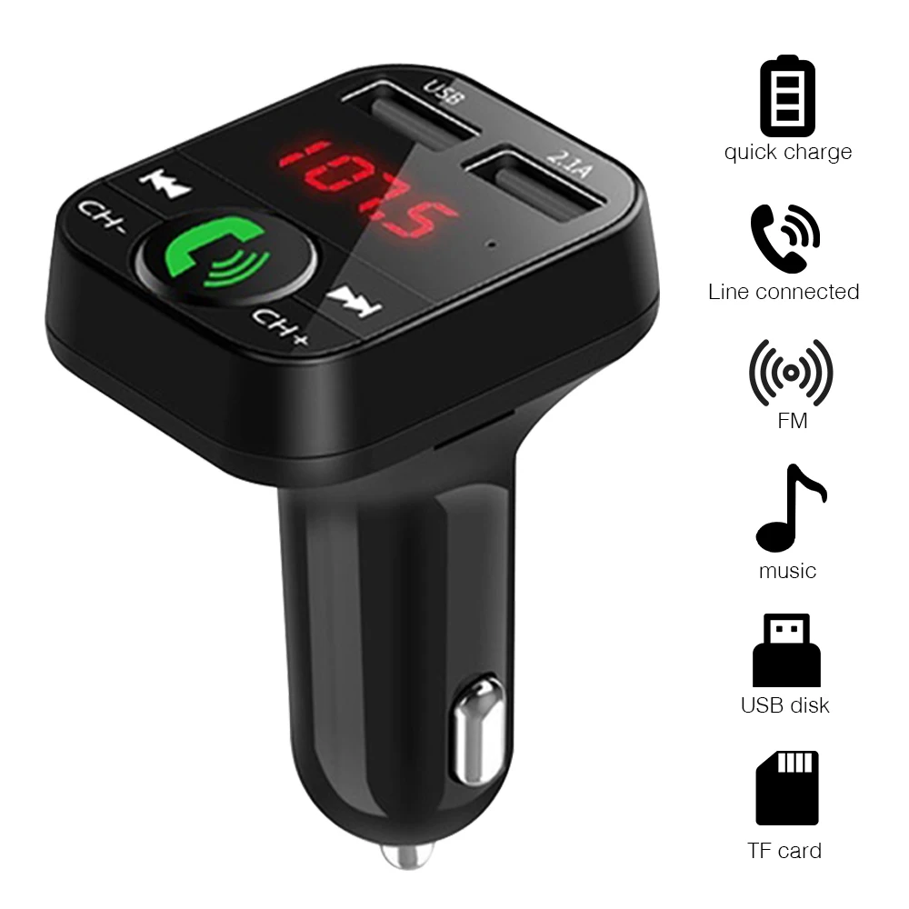 Автомобильный комплект громкой связи Bluetooth fm-передатчик TF карта ЖК-экран музыкальный адаптер USB зарядное устройство Mp3 плеер радио комплекты автомобильные аксессуары