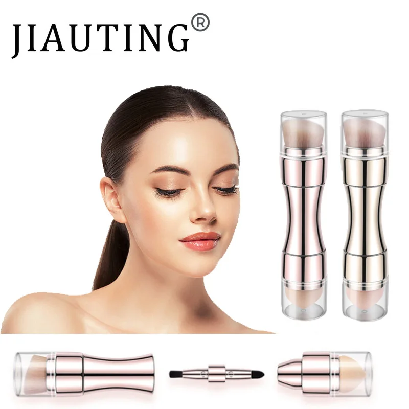 

JIAUTING 4IN1 Makeup Brushes Tool Set Cosmetic Powder Eye Shadow Foundation Blush Professional Cosmetic Make-up Brush Beatuty