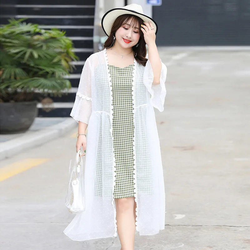 [Xuan chen Garment] Plus-sized Code Large Size Dress 200 of Fat Mm Slimming Strapped Dress a Generation of Fat 1767