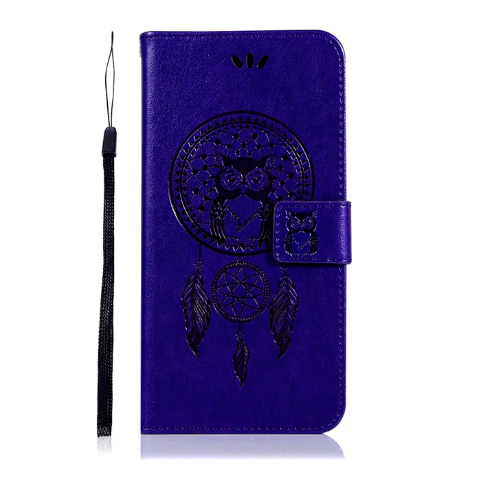 purple Сова Pattern чехол для SONY Xperia 1 10 плюс L3 L2 L1 XA XA1 XA2 ультра XZ3 XZ2 XZ1 компактный XZ2 Премиум кожаный чехол бумажник чехол - Цвет: purple