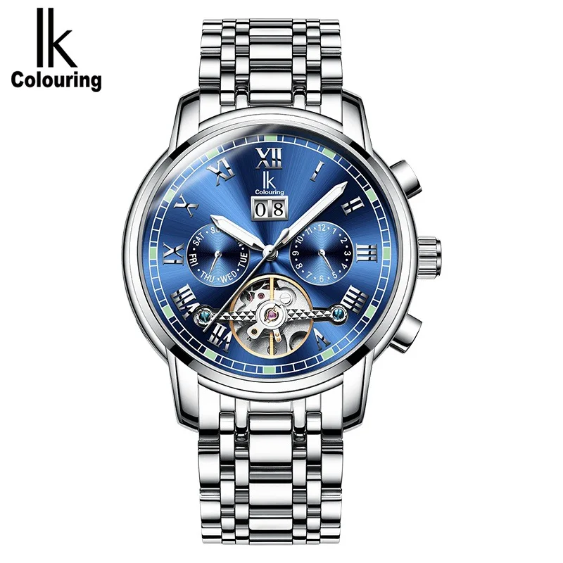 

IK Colouring New Style Fashion Men Fully Automatic Mechanical Wrist Watch Hot Sales Business-Style Watrproof Watch