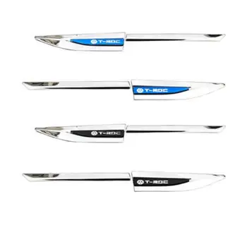 

Car Wing Side Fender Emblem Badge Sticker Trim Original Car Styling 4pcs / set For VW T-Roc 2018 2019