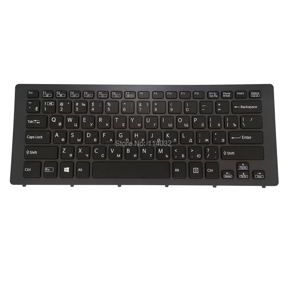15n, teclado retroiluminado para sony vaio svf 15n preto russo com moldura