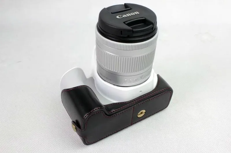Чехол из искусственной кожи для камеры на половину тела для Canon EOS200D 200DII 250D Kiss X9 X10 Rebel SL2 SL3 крышка с открытой батареей