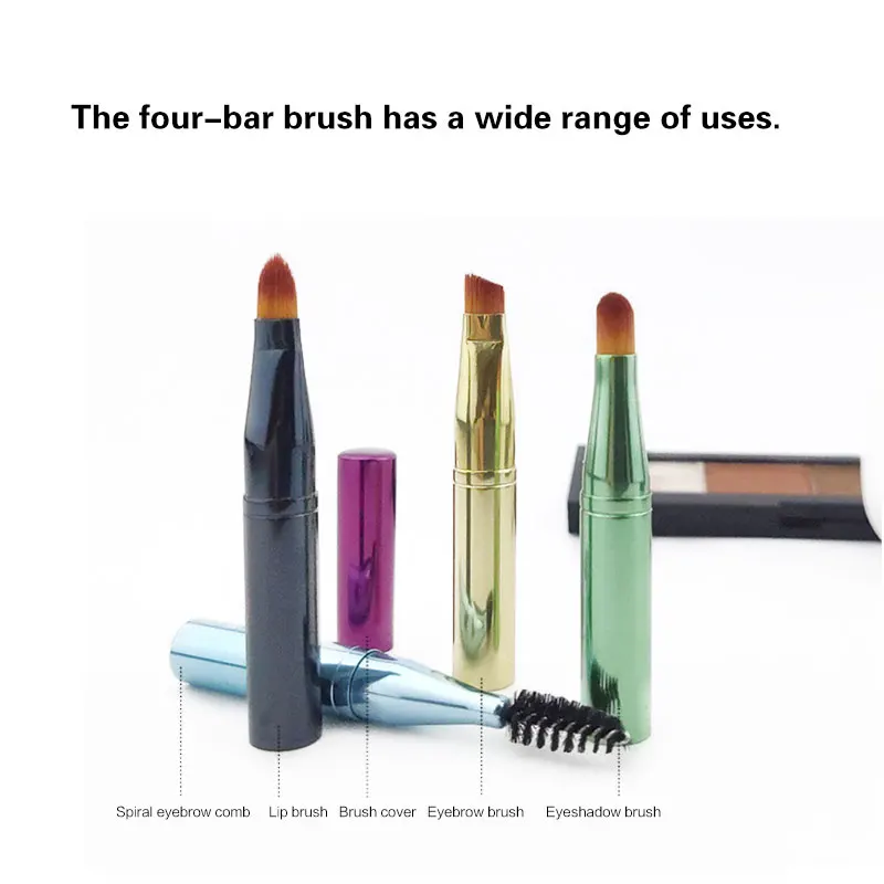 HOT 4 In1 Makeup Brush Set Lip Brush Eyebrow Brush Eyeshadow Brush Eyebrow Brush Makeup Brushes& Tools