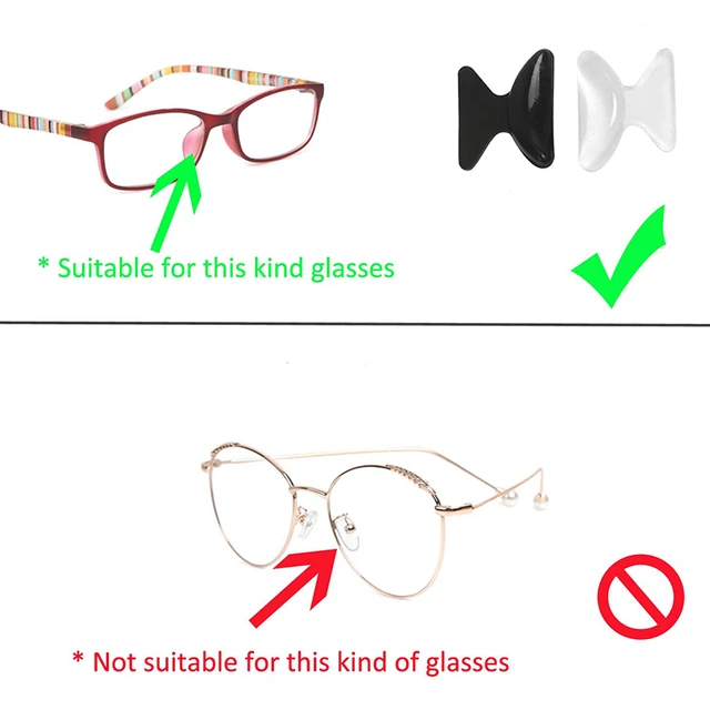 Almohadillas suaves de silicona para gafas, almohadilla antideslizante para  la nariz, accesorios para gafas, color U, 1 a 5 unidades - AliExpress