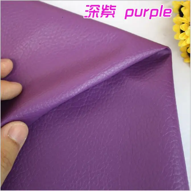Syunss хороший большой личи искусственная кожа PU, искусственная кожа ткань для шитья, искусственная кожа PU для DIY сумка материал - Цвет: purple