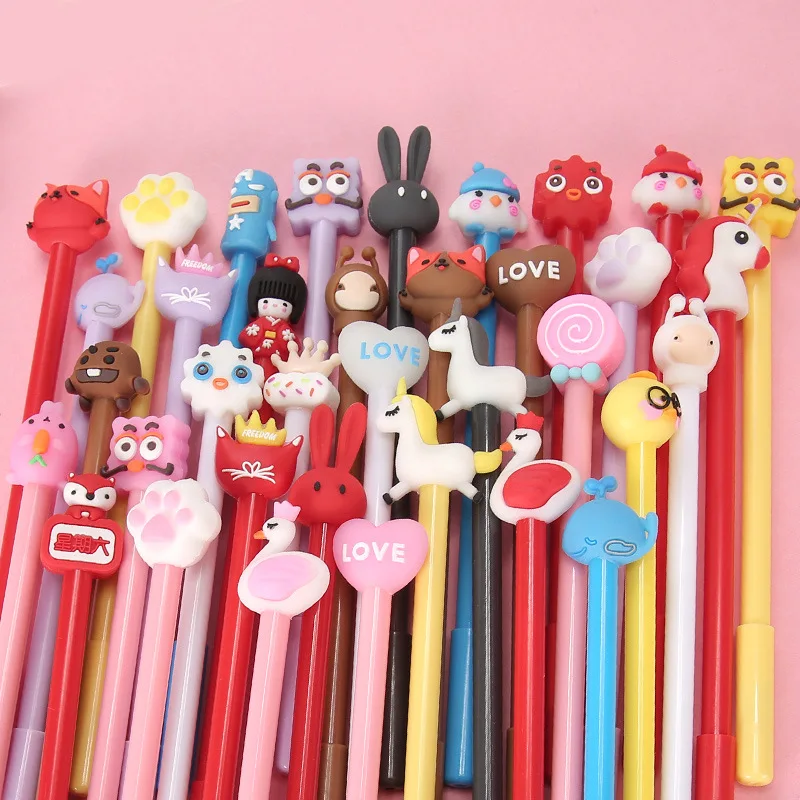 

Various Styles Creative Cartoon Series 8pcs Gifts Prize Office Supplies Student Test Pen Card Wow Pen Cute Pen Stationery
