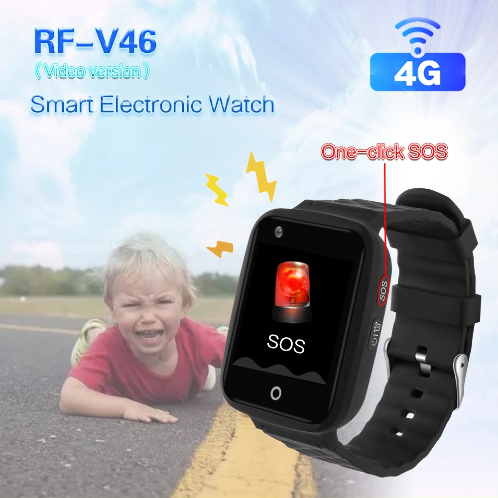 Водонепроницаемые Смарт-часы с GPS 4G для детей и пожилых людей цифровые часы