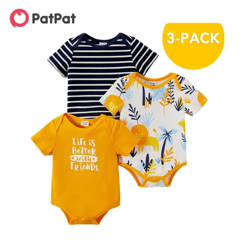 Patpat Ensemble 3 Pieces Pour Bebe Garcon Body Raye Lettre Lion Barboteuse Vetements Pour Bebe Manches Courtes Ete 21 Aliexpress Patpat Ensemble 3 Pieces Pour Bebe Garcon Body Raye Lettre Lion Barboteuse Vetements Pour Bebe Manches Courtes Ete 21 Aliexpress