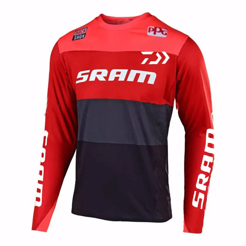 Новая мотоциклетная Джерси для Skyline Air MTB DH MX велосипедная одежда SRAM Джерси быстросохнущая ледяная на ощупь - Цвет: 1