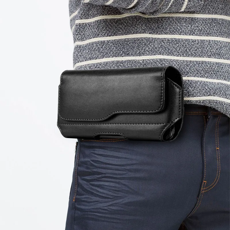 

Hot Mobile Phone Storage Waist Bag Practical PU Leather Durable Phone Pouch Suitable For 3.5-6.3inch Smartphone