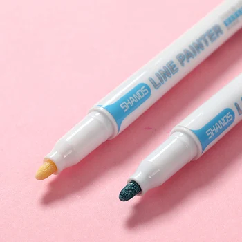 

8 Pcs Double Line Contour Pen Color Marker Pen Student Marker Stationery Set GK99