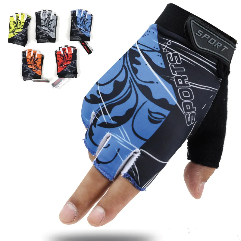 Men Women Half Finger Gloves Summer Bicycle Gym Fitness Non-slip Breathable Sports Gloves Fingerless Mitten Guantes Ciclismo