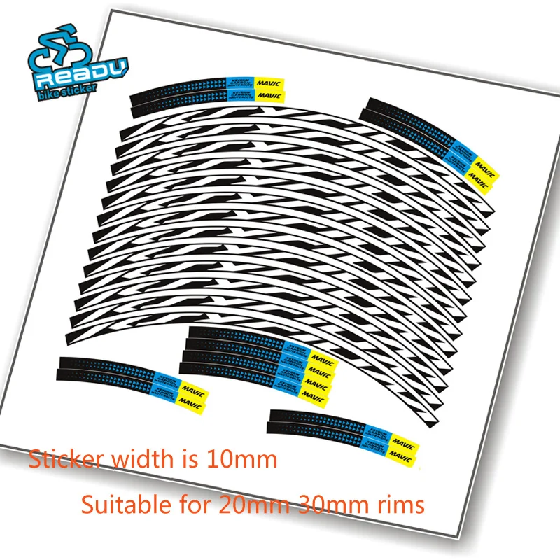 free shipping MAVIC OR10 decal sticker for rims silk screen 