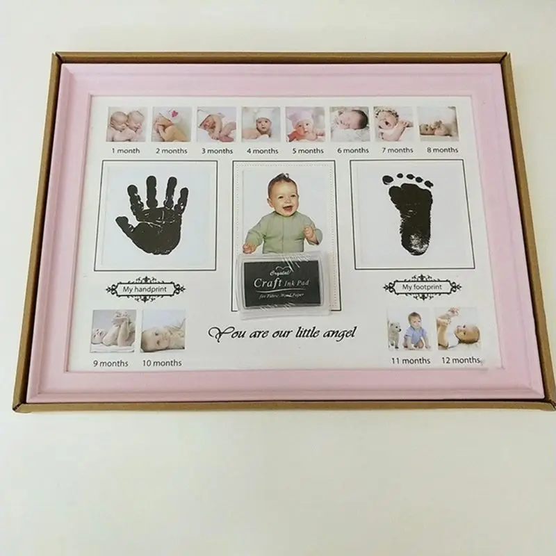 Новорожденный ребенок отпечаток руки фоторамка с печатью чернил дети отпечаток руки Inkpad сувениры