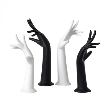 

One Pair Black And White Plastic Female Mannequin Hand for Display