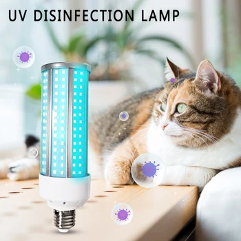 

60W UVC Germicidal Light Ozone UV Ultraviolet Sterilizing Corn Bulb Lamp E26/E27 Home Remote Control Disinfection Lamp