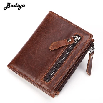 

Luxury Men Wallet Oil Wax Cowhide Clutch Bag Multi-card Slots Credit Card Holder 2020 New Fashion Retro Design Male Coin Purse