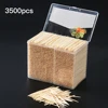 3500 Pcs / Box Disposable Natural Wood Bamboo Toothpick For Home Restaurant Hotel Products Toothpick Floss Tools 1