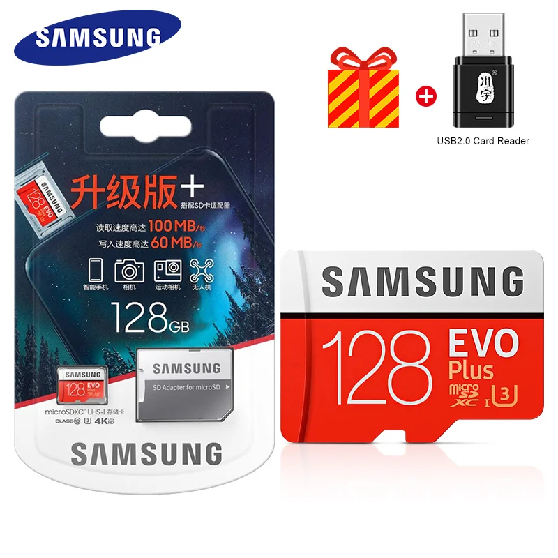 SAMSUNG EVO Micro SD 128GB 32GB 64GB 256GB 512GB U1 U3 Micro SD Card Memory Card 32 64 128 GB Flash Card SD/TF MicroSD for Phone 16gb micro sd card Memory Cards