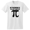 Men's T-shirt 100% Cotton Math equations print funny men t shirt Fashion cool guys Tshirt my password is the last digits of pi ► Фото 3/6