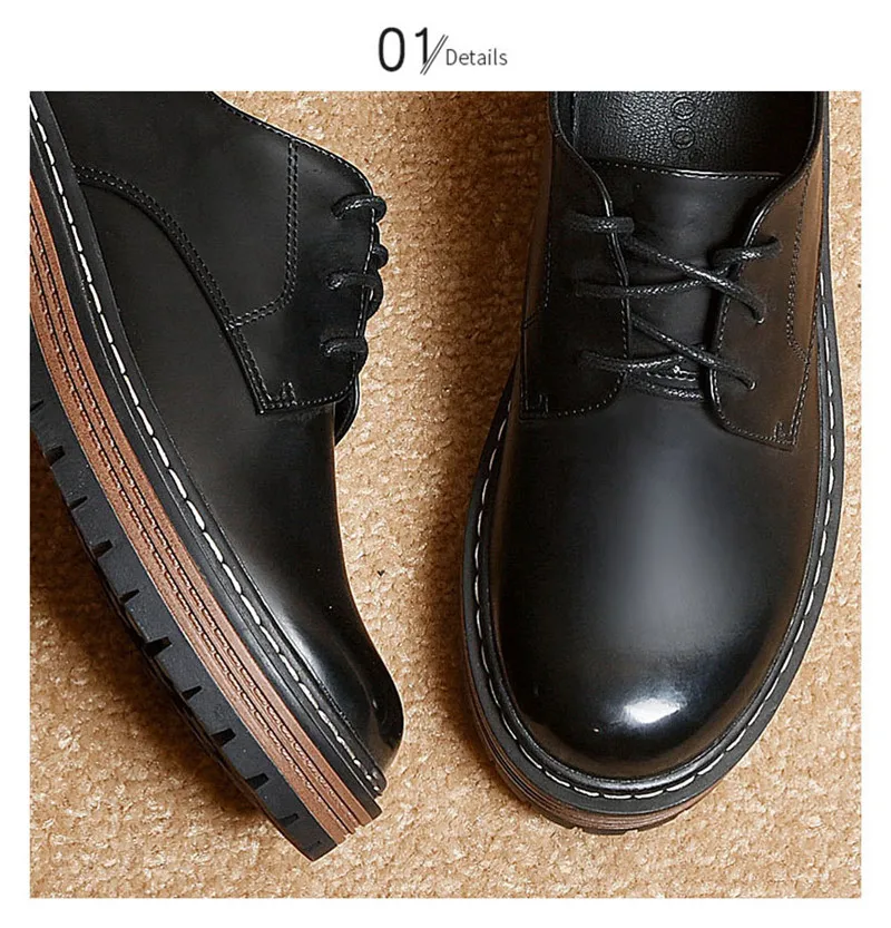 British Style Women Flats Platform Oxfords Vintage Lace Up Ladies Girls Brogues Shoes Black Brown College Oxford Shoes For Woman (15)