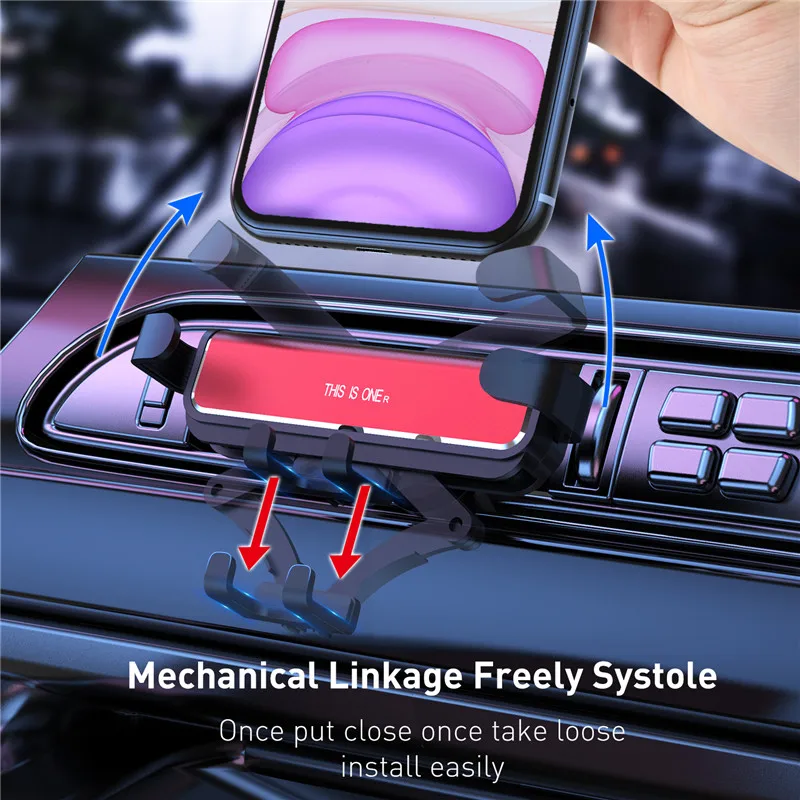 USLION Schwerkraft Auto Handy Halter im Auto Air Vent Clip Montieren Keine Magnetische Unterstützun