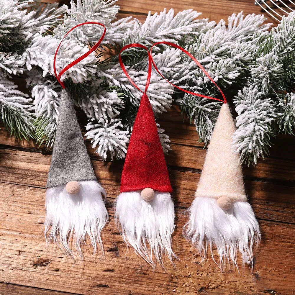 

2019 Hot Sale Christmas Decoration Wine Bottle Set Faceless Doll Christmas Snowman Pendant Creative Christmas Tree Decoration