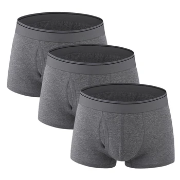 

HEFLASHOR EU Size 3pcs/lot Boxer Underwear Mens Cotton Boxers Underpants Breathable Boxer Shorts Cueca Male Panties Boxershorts