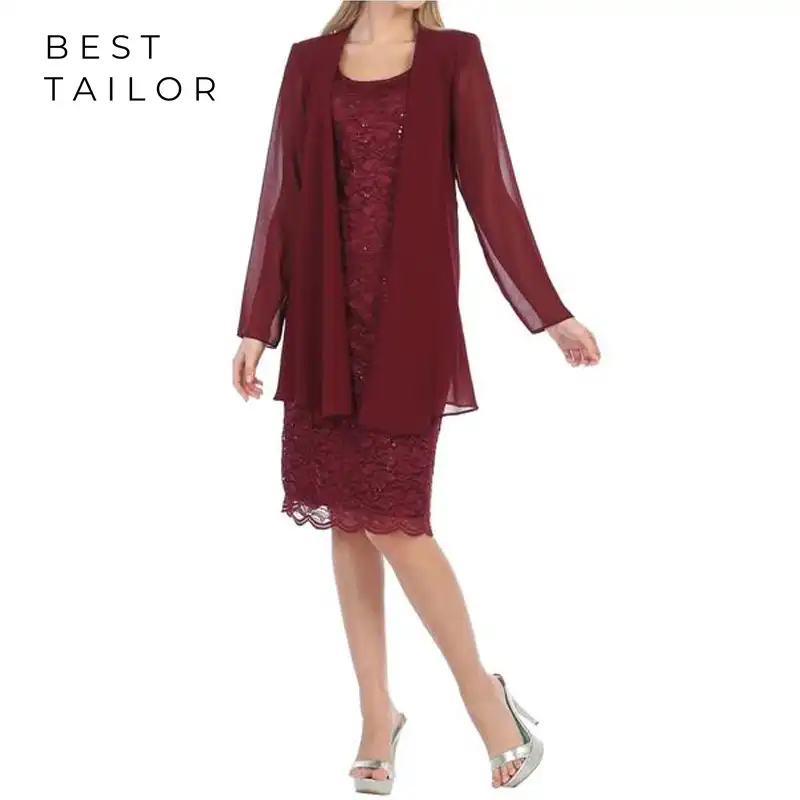 burgundy mother of the bride outfits