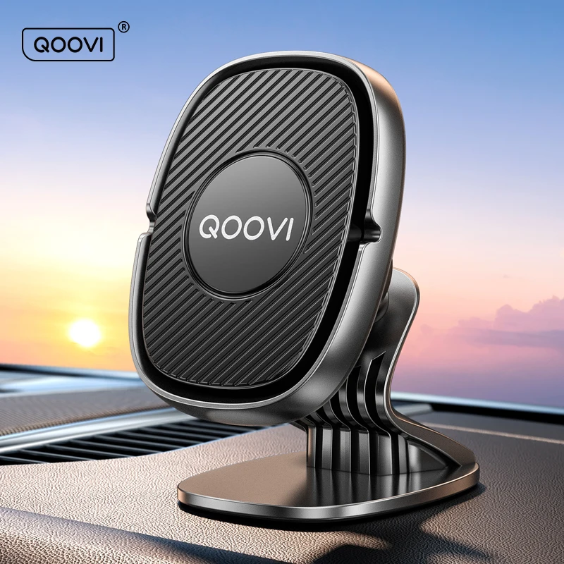 Магнитный автомобильный держатель для телефона QOOVI, подставка для мобильного телефона с поворотом на 360 градусов, магнитное крепление на вентиляционное отверстие, поддержка GPS для iPhone, Xiaomi, Samsung, Huawei