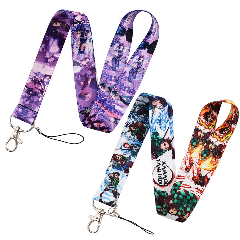 Pf126 Kimetsu No Yaiba Lanyard For Keys Credit Bank Card Cover Badge 