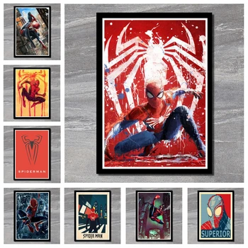 

Perfect JL Spider-Man Hot Marvel Superhero Comic Movie Art Painting Classic Movie Poster Wall Stickers