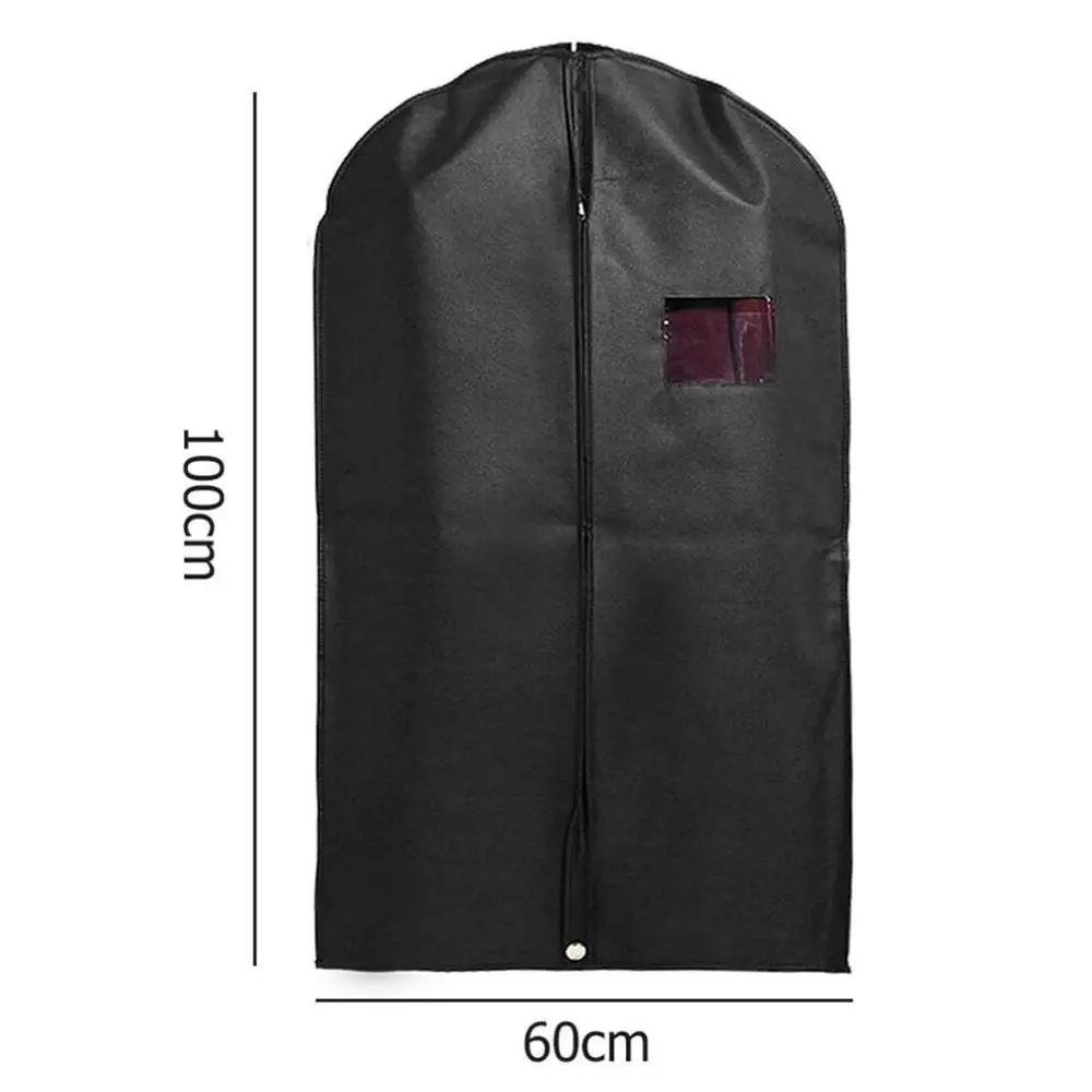 1 3 5 Pcs Black Garment Bag Covers Hanging Suit Bag Covers Full Zipper 