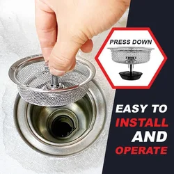 1PC Kitchen Sink Filter Mesh Stainless Steel Bathroom Filter Basin Hair Catcher Stopper Floor Garbage Kitchen Sink Accessories