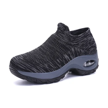 

cool Women Tennis Shoes 2019 Female Gym Sport Shoes Stability Breathable Mesh Air Cushion Thick Sole Trainers Women Tennis Shoes