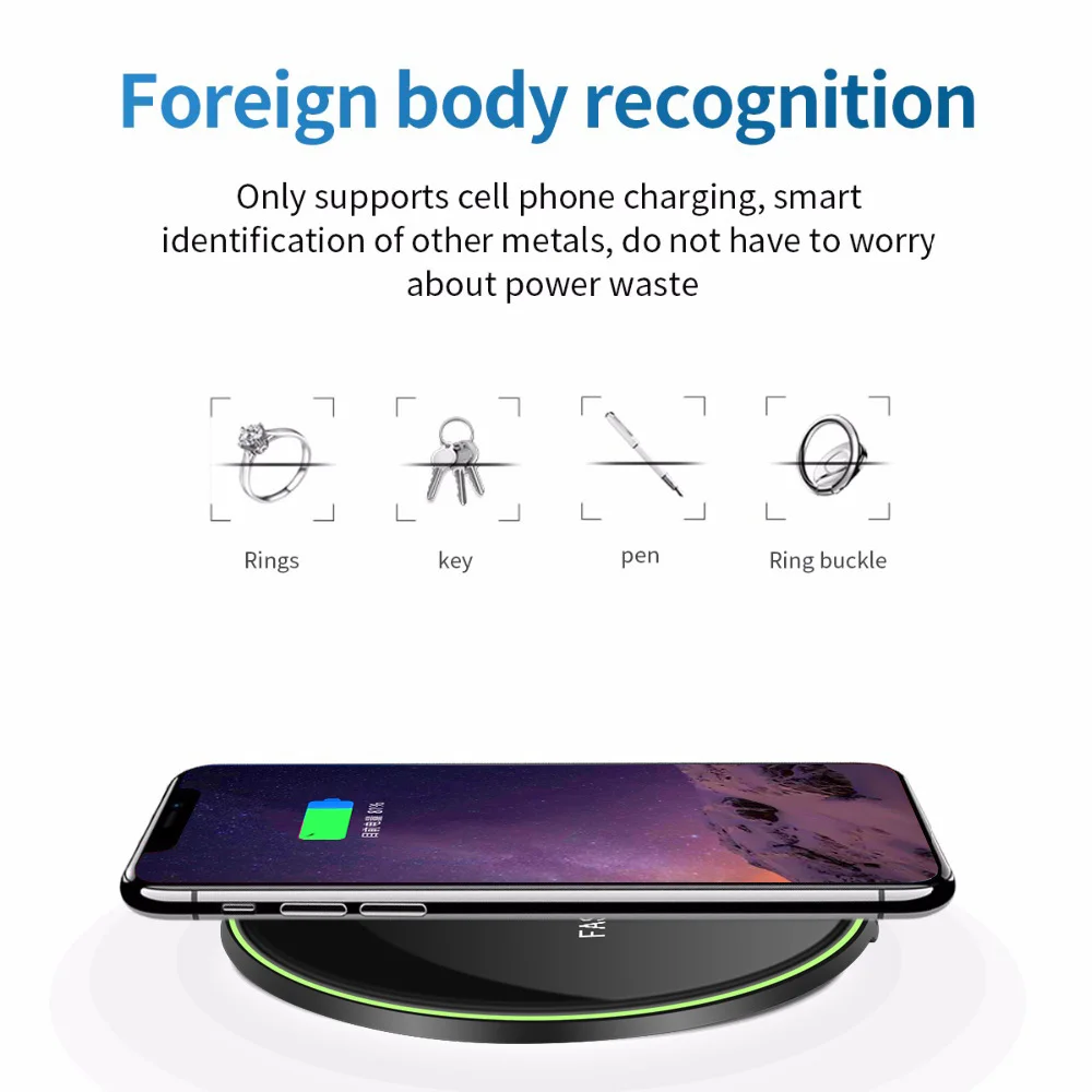 DCAE зеркало Qi Беспроводное зарядное устройство для iPhone 11 Pro Max XR XS X 8 Airpods 10 Вт