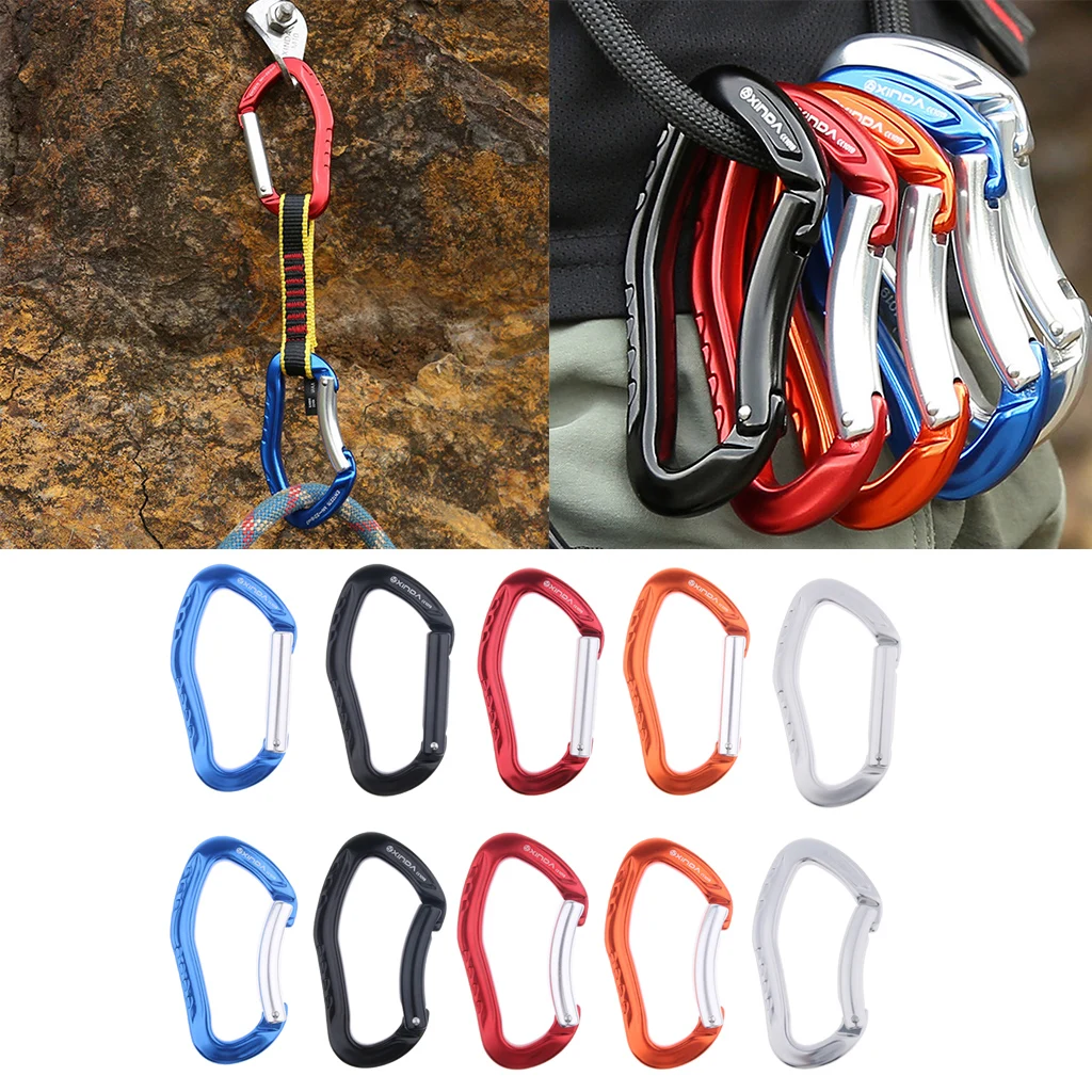 

25KN Carabiner Clip Clasp Spring Hook Keyring Buckle Climbing Camping Karabiner Camping Outdoor Keychain Accessories