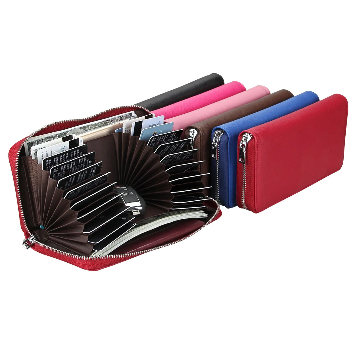 

RFID Organ Wallet Men Leather Passport Cover Women's Wallet Card Holder Credit Card Cover Car Key