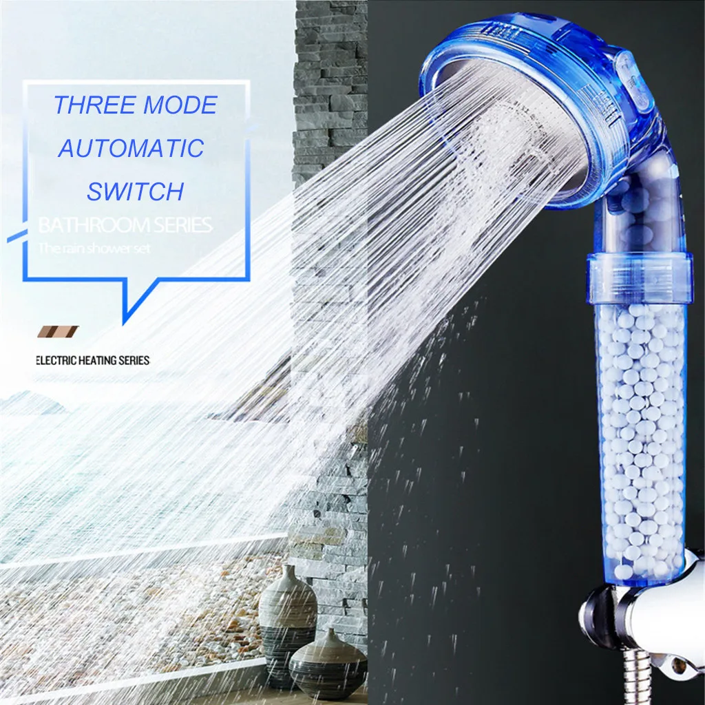 Negatif Ionic Filtrasi Shower Kepala Tiga Mode Tekanan Tinggi Batu Hemat Air Untuk Tekanan Air Rendah Shower Kepala Mandi Kepala Aliexpress
