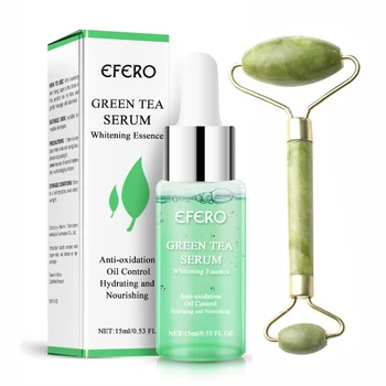

Green Tea Face Serum Repair Acne Treatment Peptides Face Serum Hyaluronic Acid Anti Aging Lifting Firming Massage Face Roller