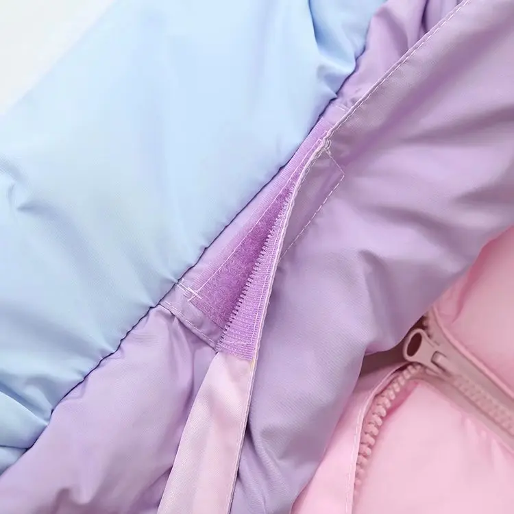 discounted  Flectit Lazy Pastel Puffer Jacket With Hood Warm Padded Coat Women Winter Rainbow Bomber Jacket Har