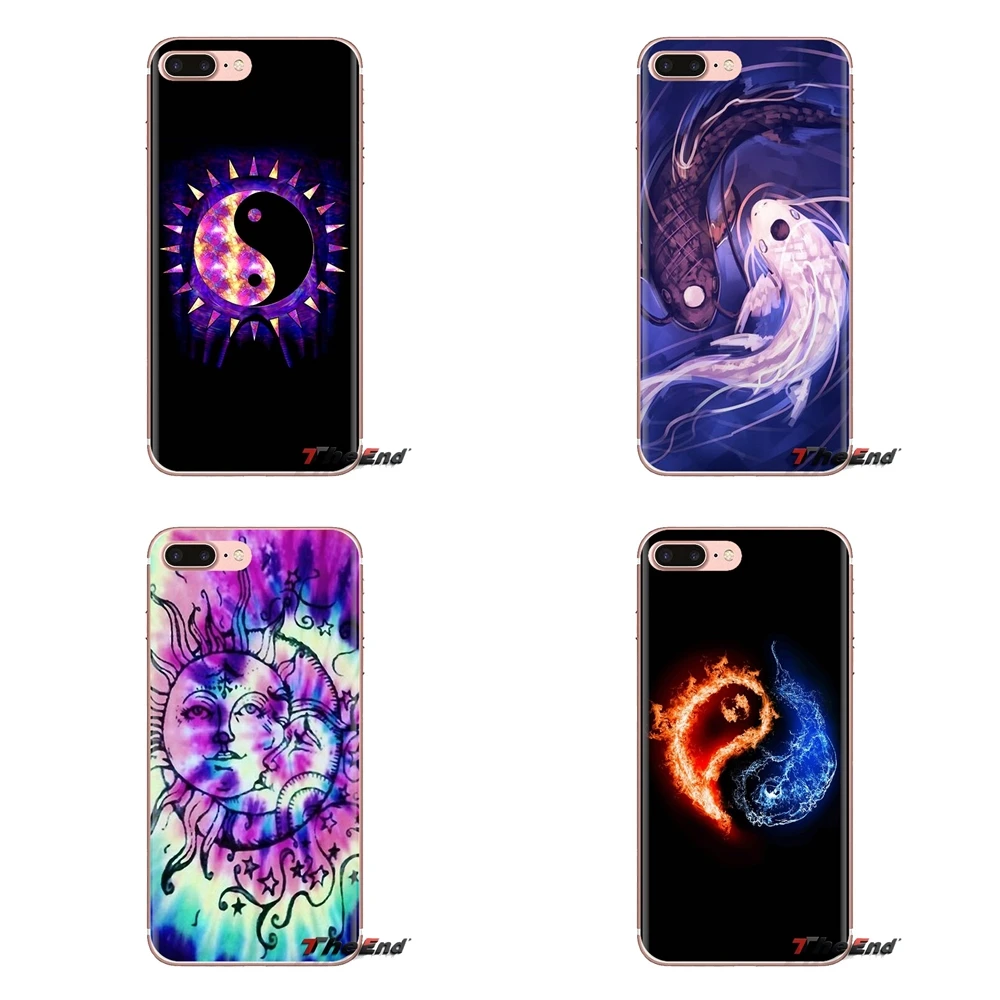 Transparent Soft Cases Covers For Samsung Galaxy S3 S4 S5 Mini S6 S7 Edge S8 S9 S10 Plus Note 3 4 5 8 9 Yin Yang symbol of peace |