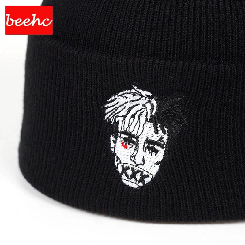 Новинка, хип-хоп певица xxxtentacion дреды, вязаные шапочки skullies для мужчин и женщин, шерстяная шапка, зимняя теплая уличная Лыжная спортивная шапка