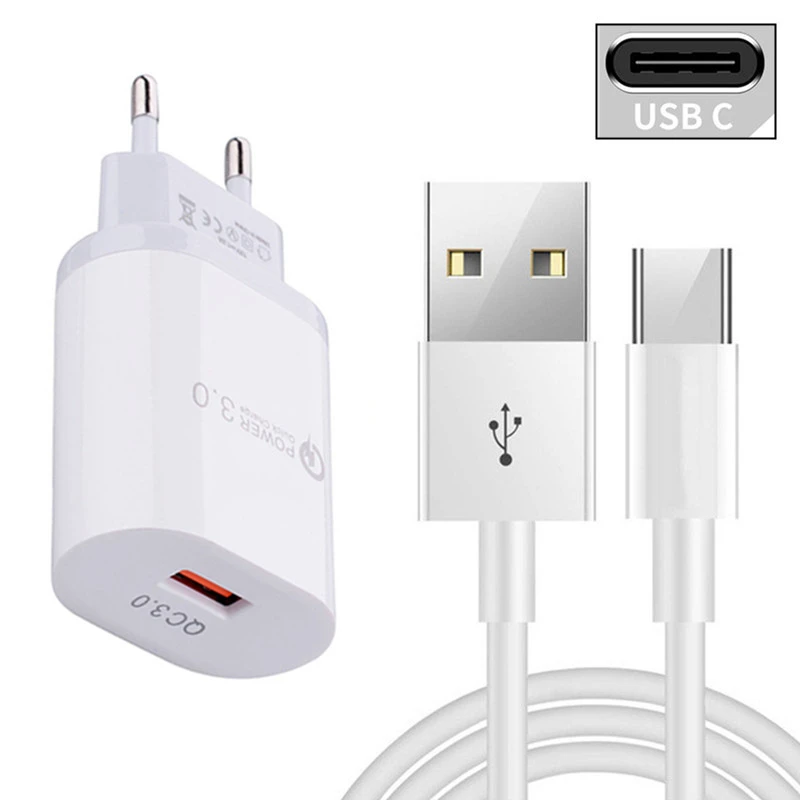 Oppo F7 Find X Realme C2 X3 Phone Charger QC  USB adapter Type C Micro Charging  Cable For Samsung Galaxy S4 S6 S10 A70 A7 A5|Bộ Sạc ĐTDĐ| - AliExpress